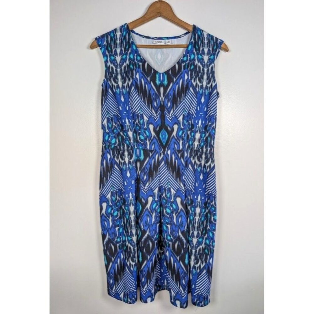 Cato Dress Women's Size 12 Sheath Stretch‎ Office Church Cocktail Summer Pleat
